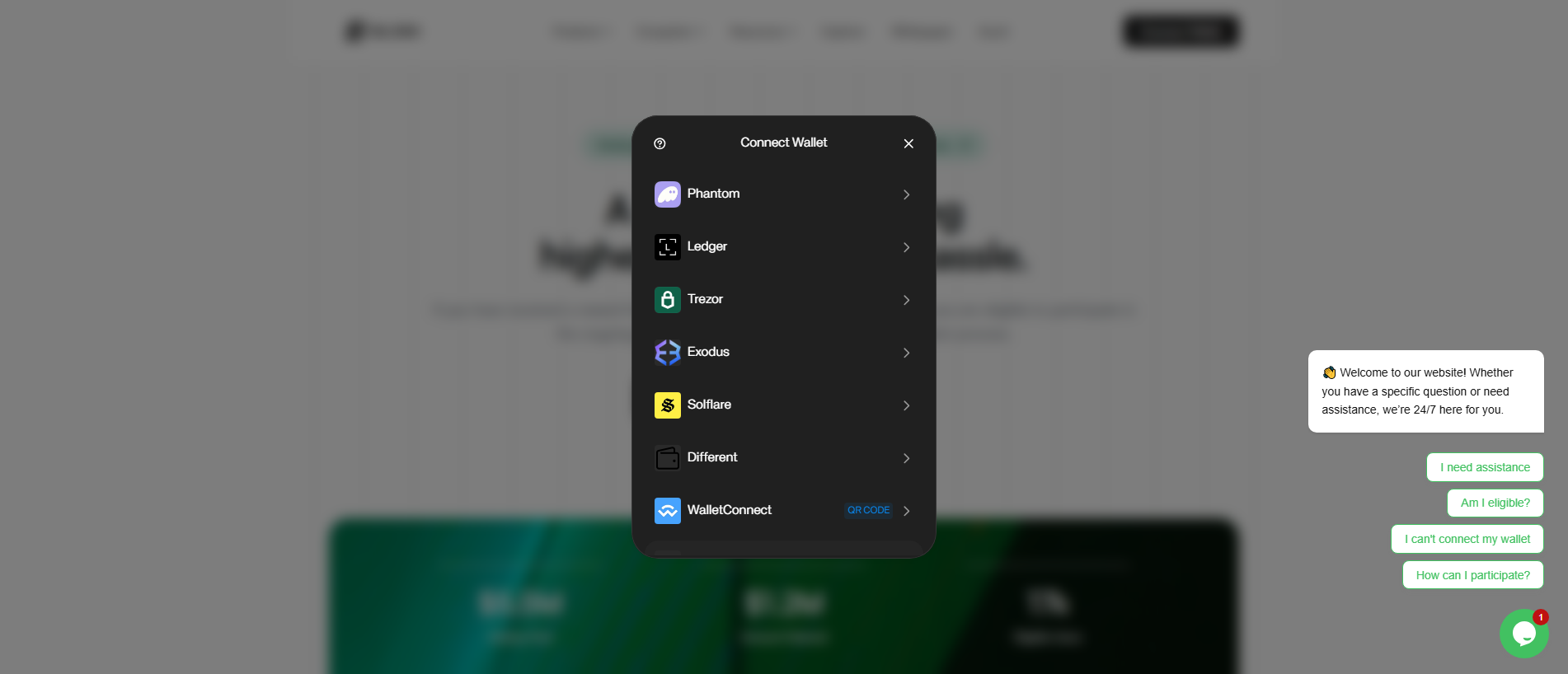 Forensic screenshot of app-blosk.io showing the phishing page layout