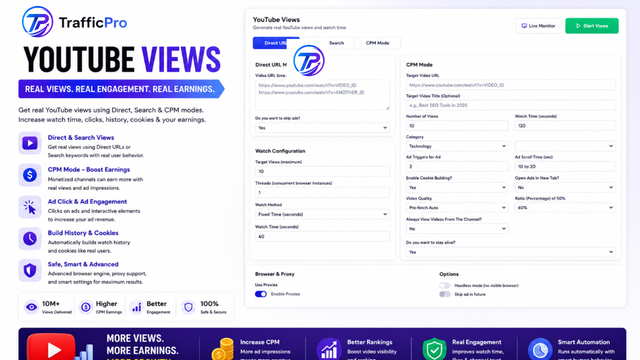 Traffic Pro Google Analytics integration showing audience and behavior reports