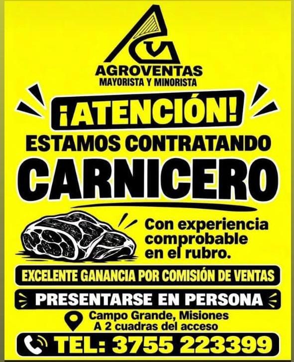 Se busca Carnicero en Campo Grande