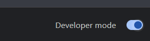 Developer mode toggle