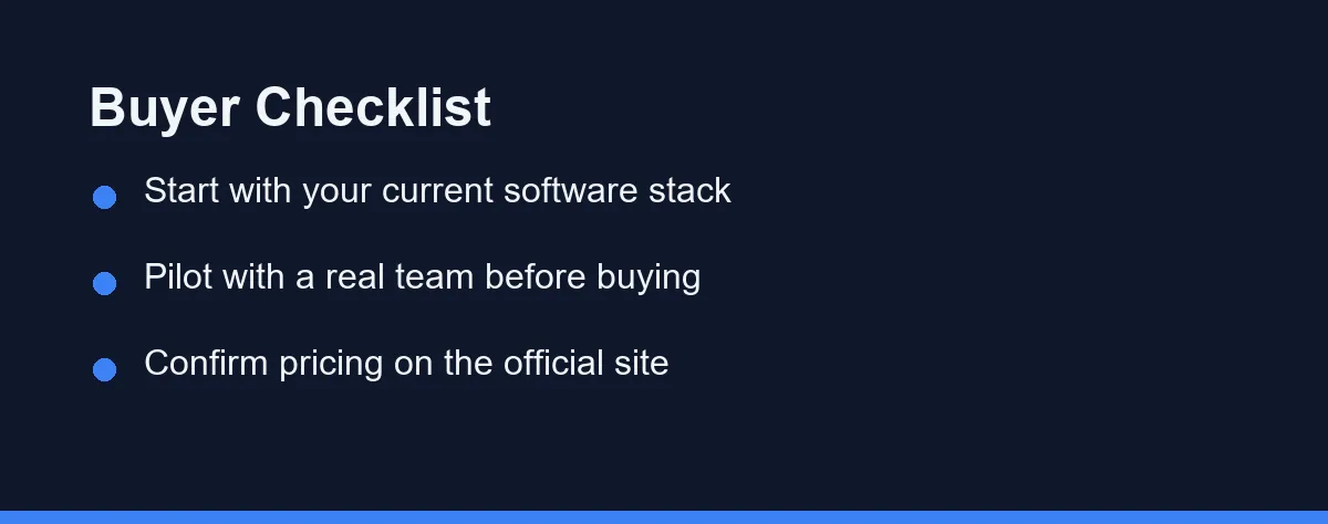 Buyer Checklist
