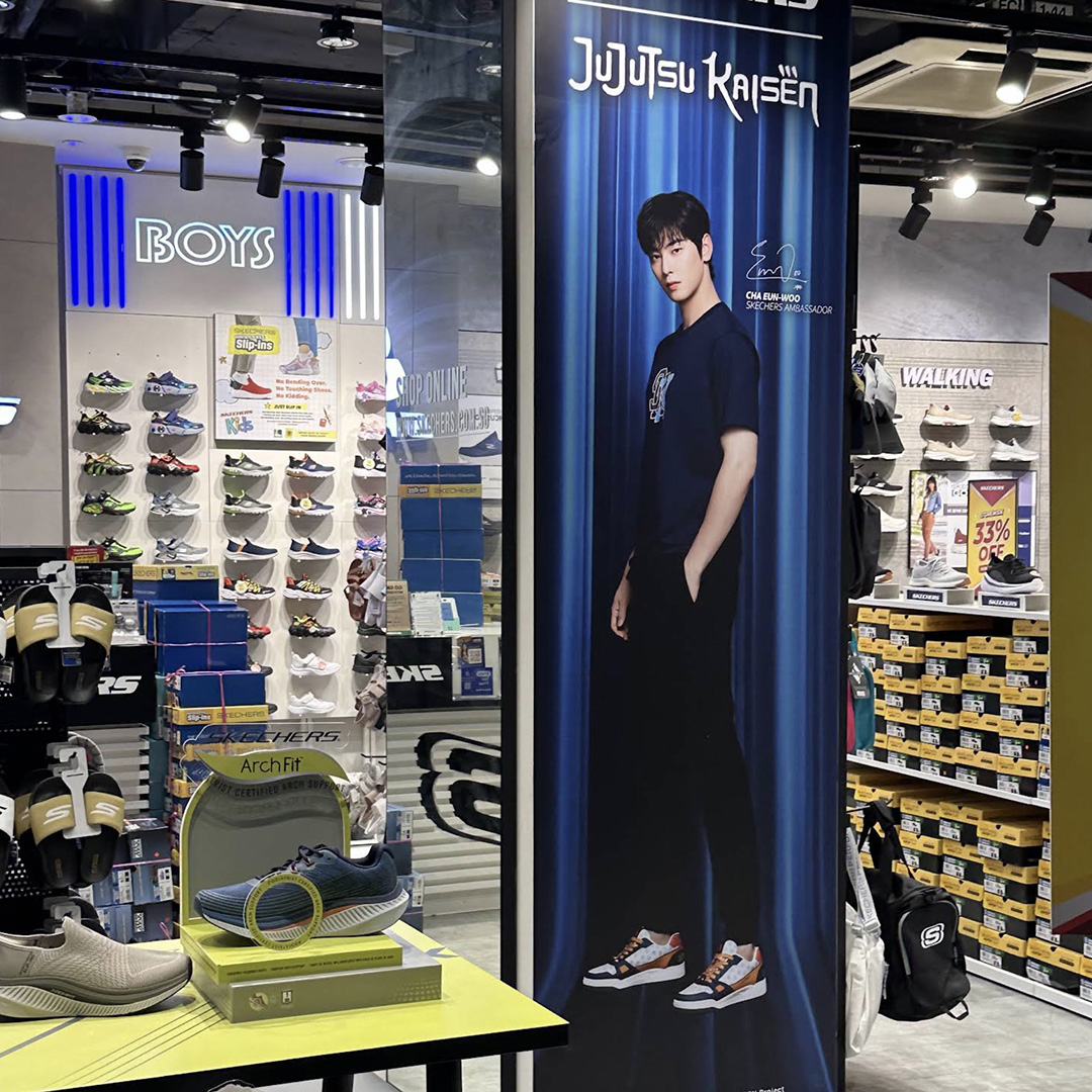 Skechers store display at 313@Somerset Singapore