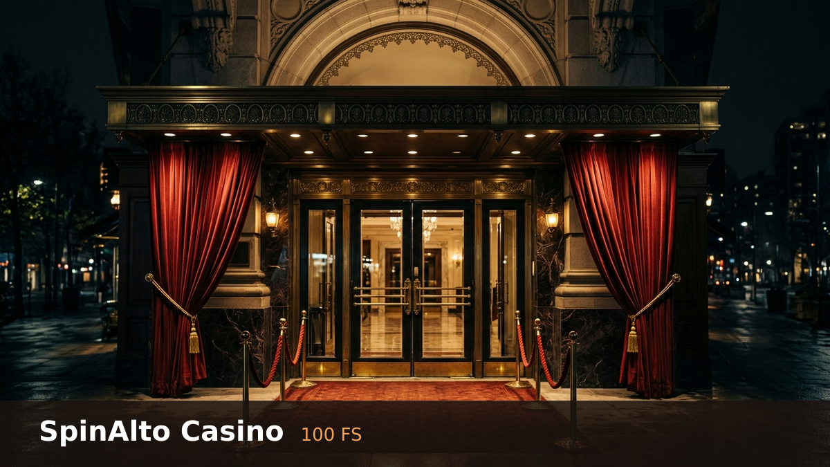 SpinAlto Casino — bonus de bienvenue 100 % jusqu'à 500 € + 100 FS, paiements: Visa, Mastercard, Skrill, Neteller, Apple Pay