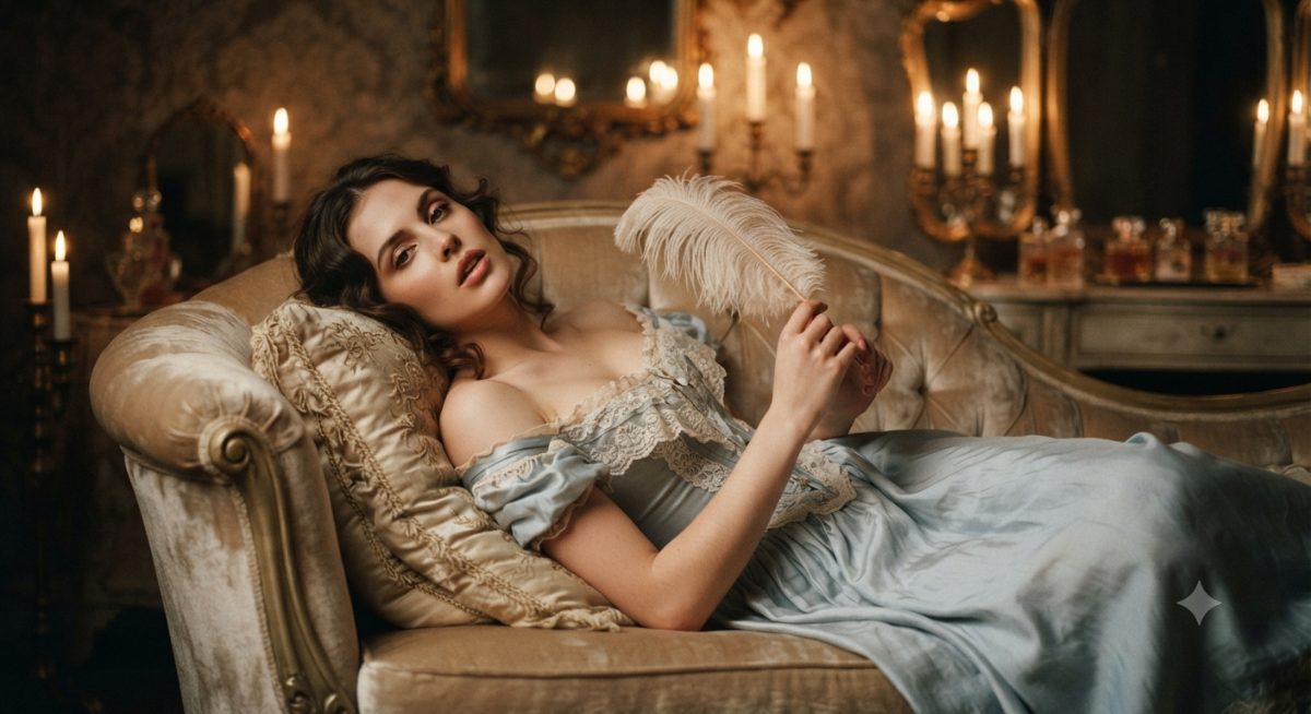 Sensual Rococo Boudoir Portrait