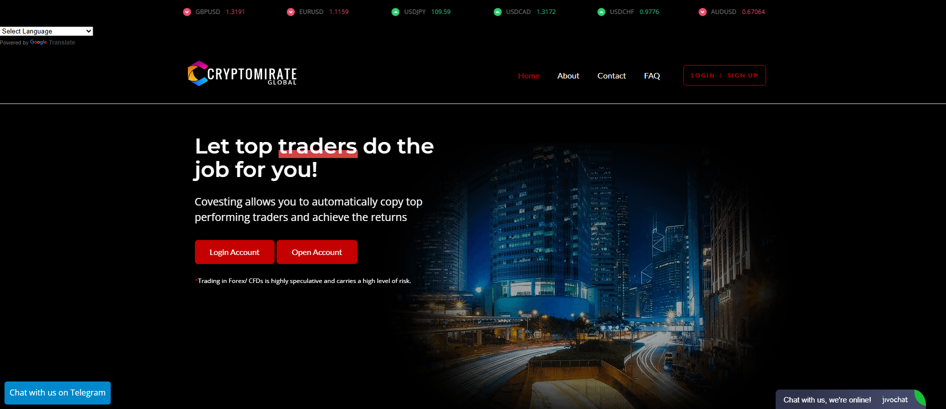 Stored capture of cryptomirateglobal.com