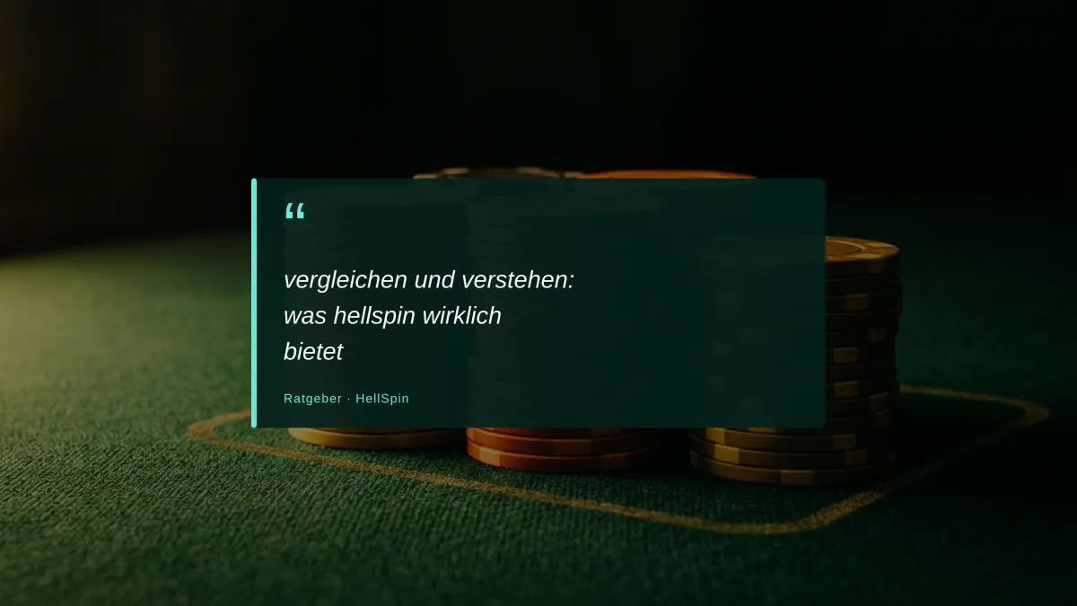 vergleichen und verstehen: was hellspin wirklich bietet