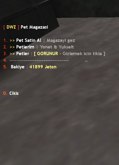 Pets-menu