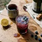 Sparkling Maple Blueberry Cocktail