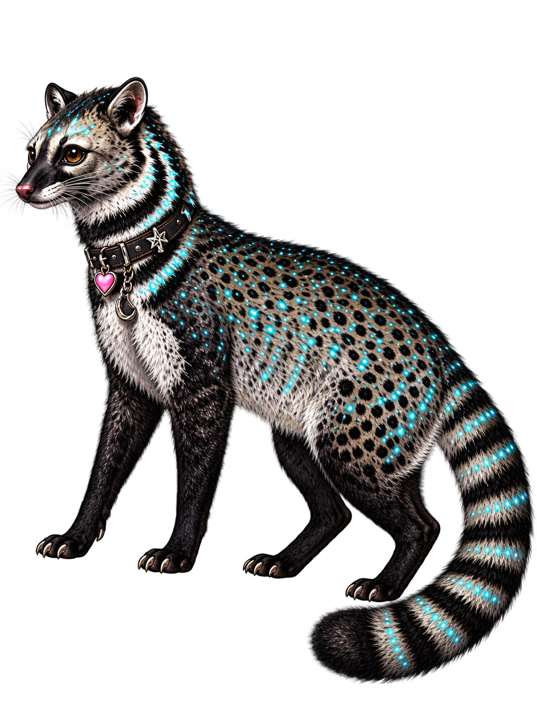 Bleuette, Kitty Bleu’s Malabar large-spotted civet companion