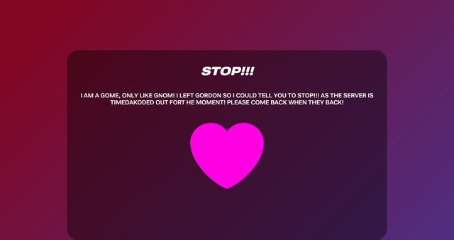 The error message it gave me.