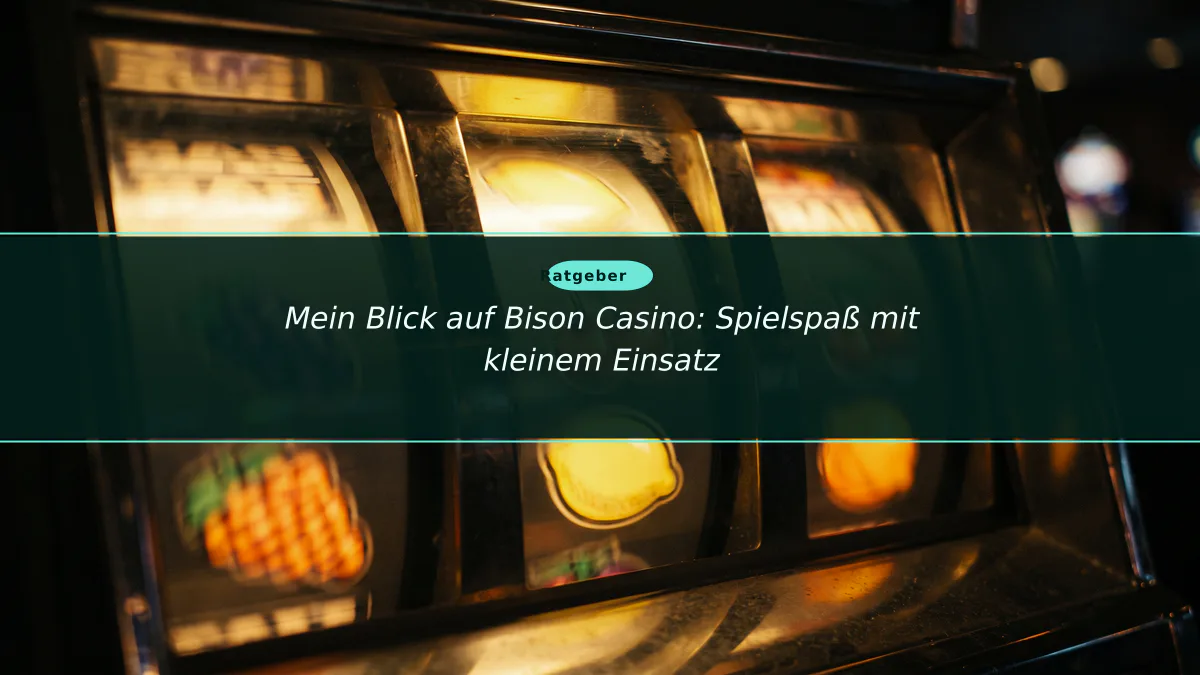 Mein Blick auf Bison Casino: Spielspaß mit kleinem Einsatz