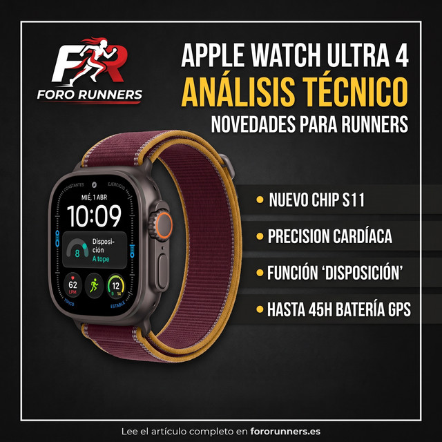Apple Watch Ultra 4: análisis técnico, características y novedades para corredores de resistencia