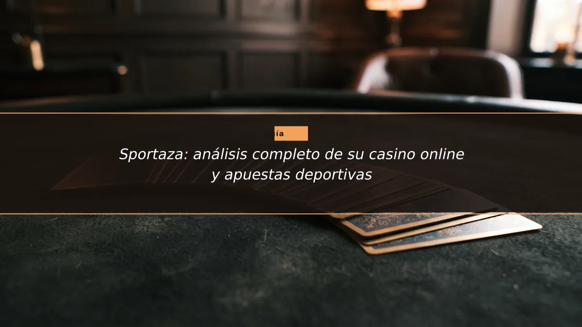 Sportaza: análisis completo de su casino online y apuestas deportivas