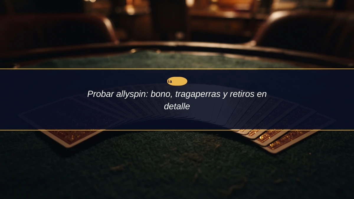 Probar allyspin: bono, tragaperras y retiros en detalle