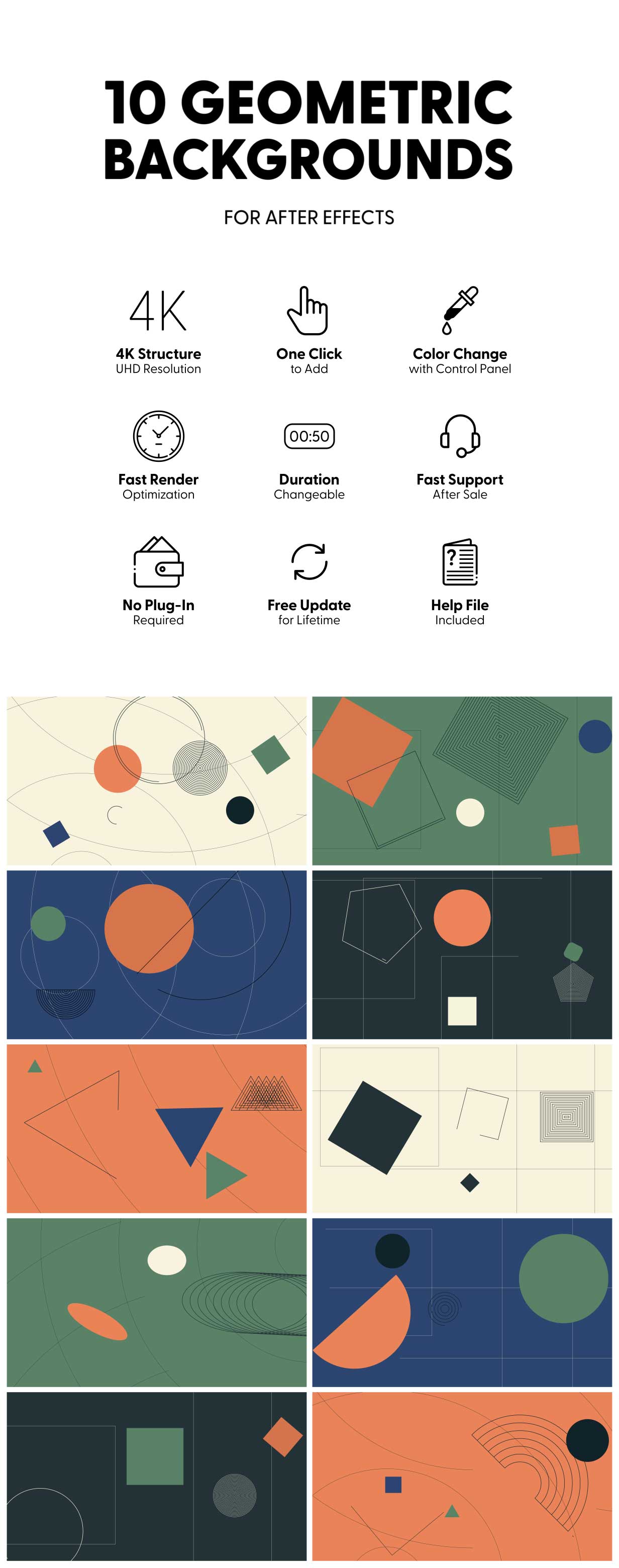 Geometric Retro Backgrounds - 2