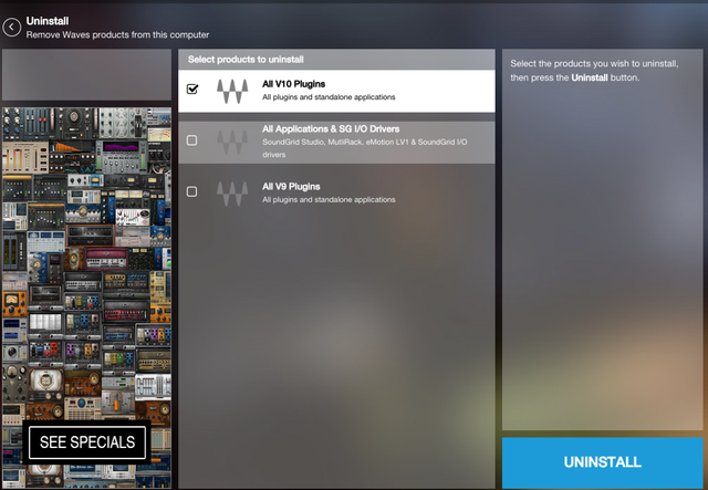 uninstall