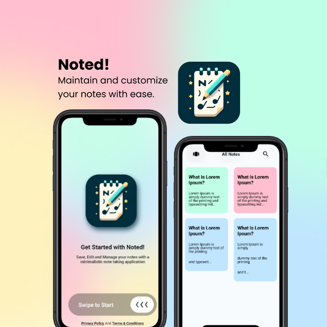 Noted! - Awesome Minimalistic Notes App