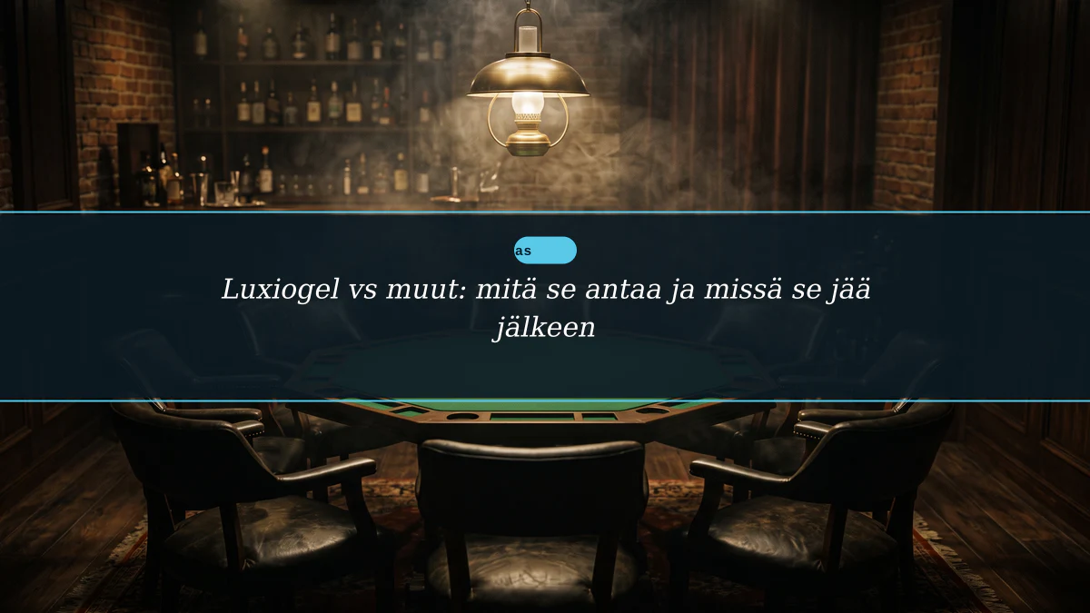 Luxiogel vs muut: mitä se antaa ja missä se jää jälkeen