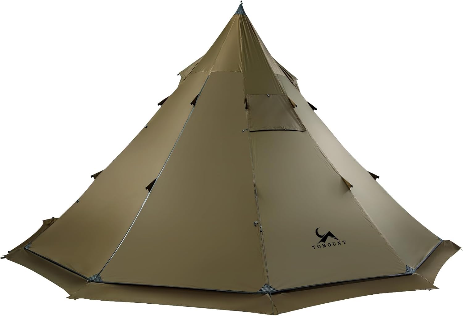 TOMOUNT Hot Tent, Tipi Teepee Tent with Stove Jack, 70D Ripstop