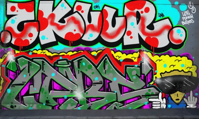 Graffiti artwork by Zkur
