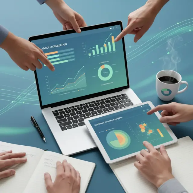 رسم بياني يوضح تحسين عائد الاستثمار الإعلاني