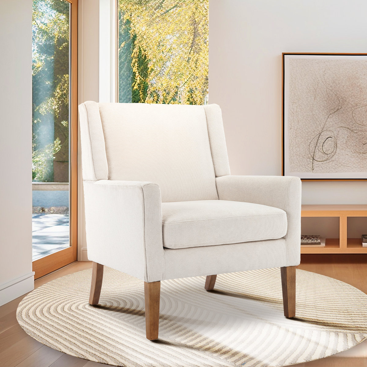Modern Fabric Armchair – Single Seater Sofa Chair