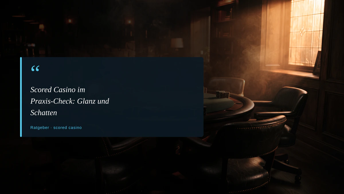 Scored Casino im Praxis-Check: Glanz und Schatten