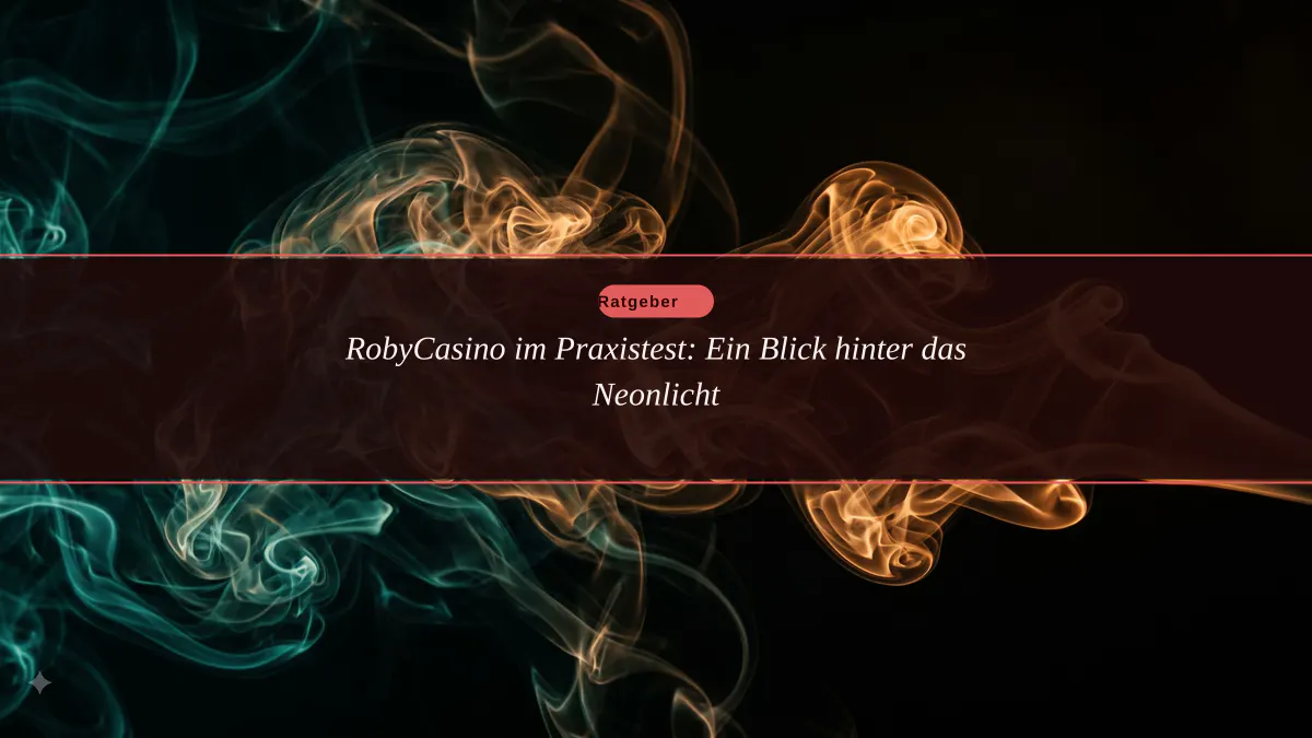 RobyCasino im Praxistest: Ein Blick hinter das Neonlicht