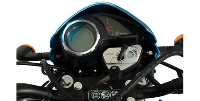 Moto Keller Miracle 200 Azul de perfil