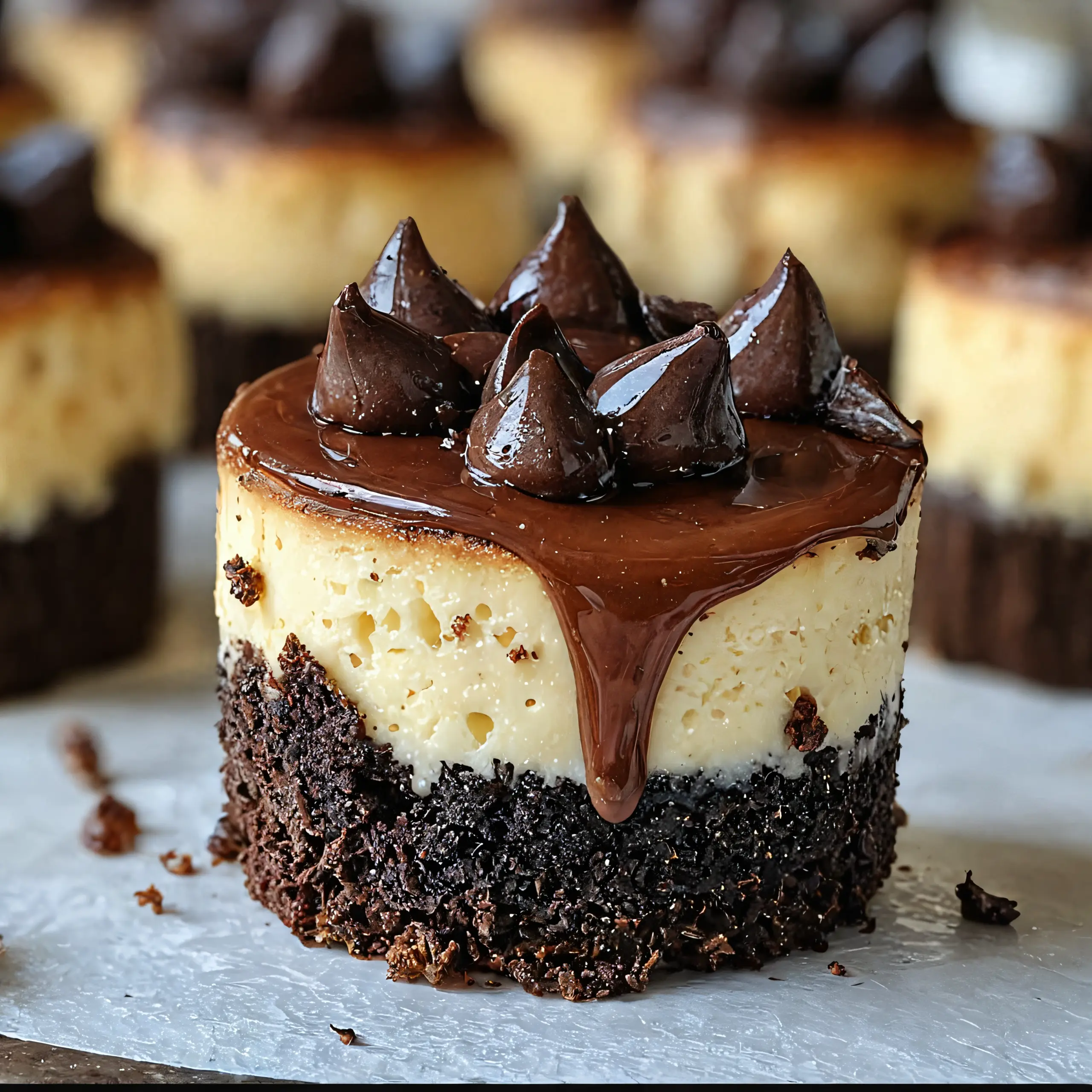 Unwiderstehliche Brownie-Boden-Cheesecakes