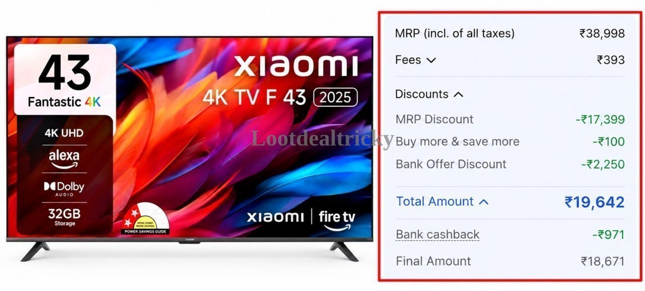 Xiaomi 43 Fx – Just ₹18671 | Loot Ka Maal