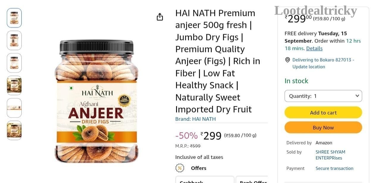 Afghani Anjeer 500gm | Huge Savings Offer