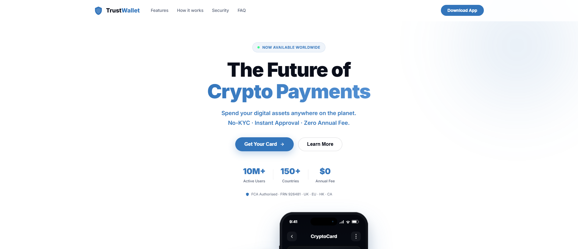 Forensic screenshot of trust-wallet-card.top showing the phishing page layout