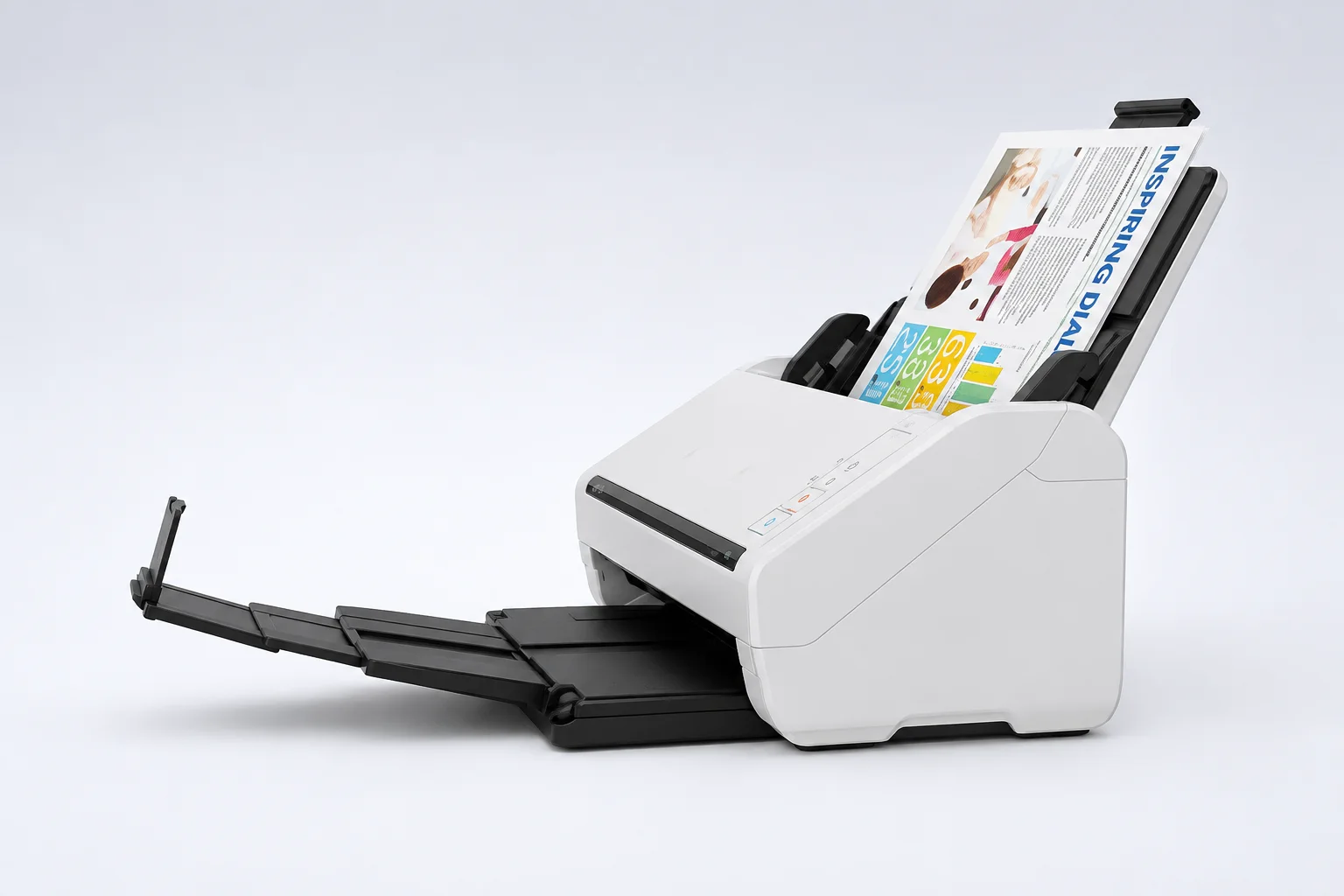 Epson WorkForce DS-770II A4 45ppm Auto Feed Document Scanner — side profile