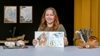 Domestika - Illustrazione di animali꞉ rappresenta la fauna selvatica su un quaderno da disegno - Ita
