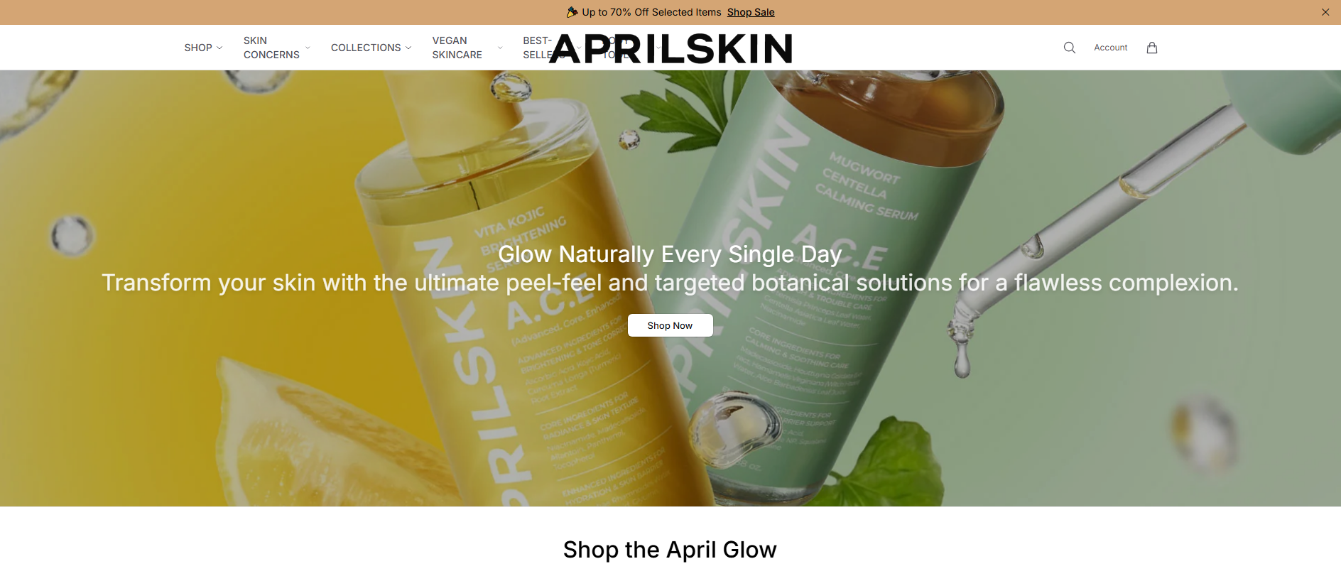 Stored capture of aprilskinonline.shop