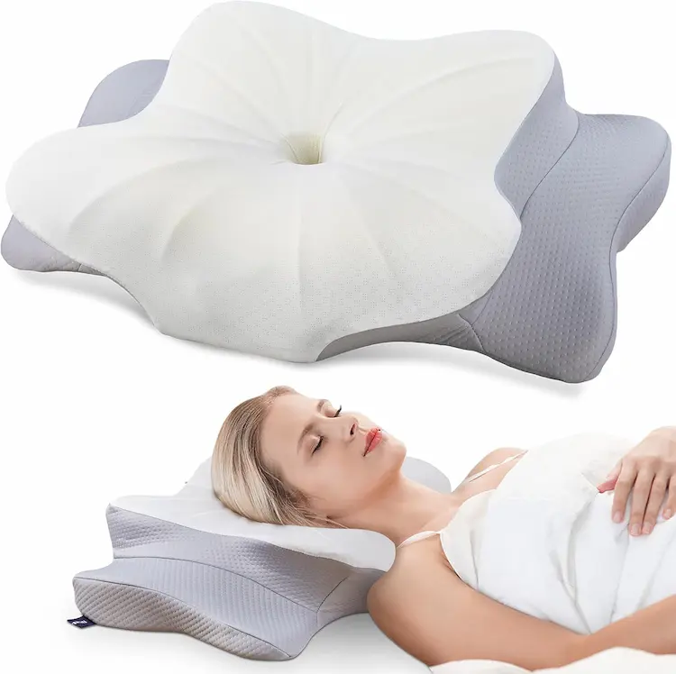 Ergonomic Contour Memory Foam Pillow for Luxurious Neck Support & Restful Sleep