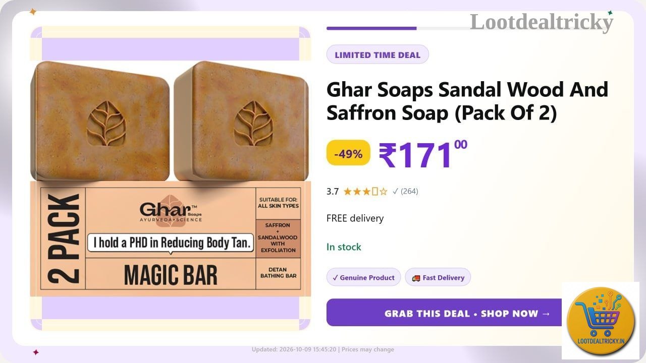 Ghar Soaps Sandal – Just ₹171 | Best Price Drop Today