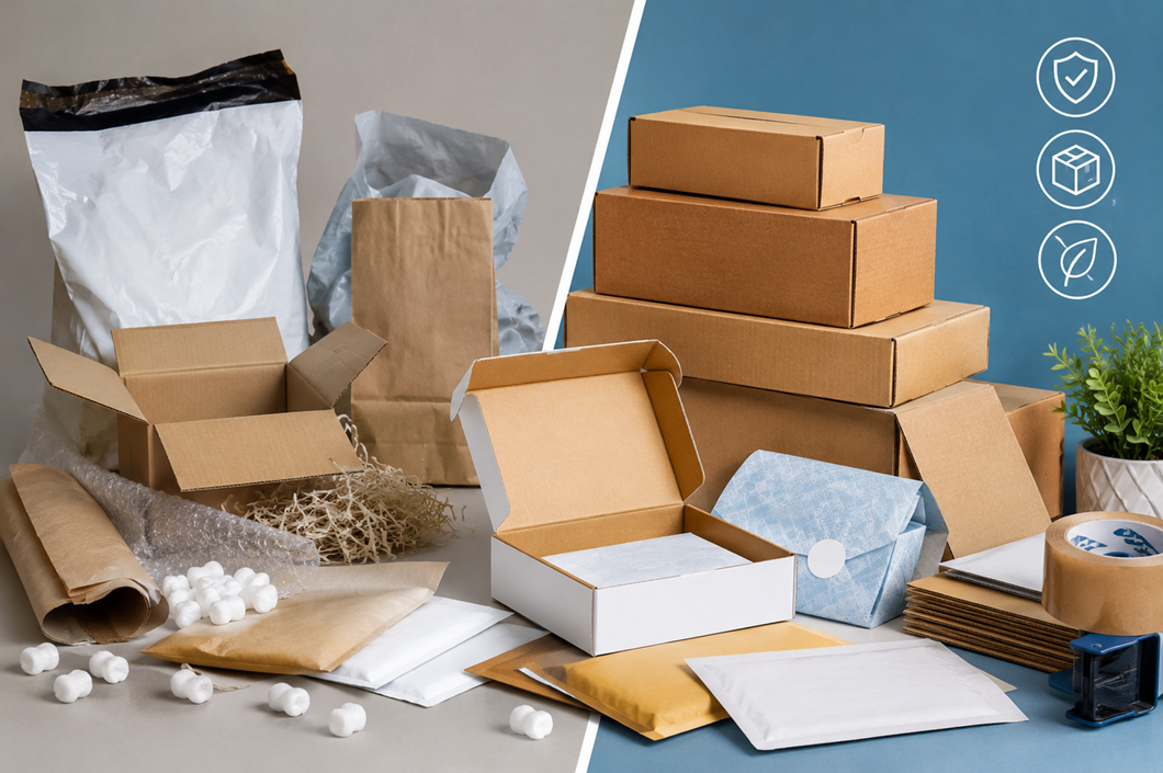 cardboard postal boxes