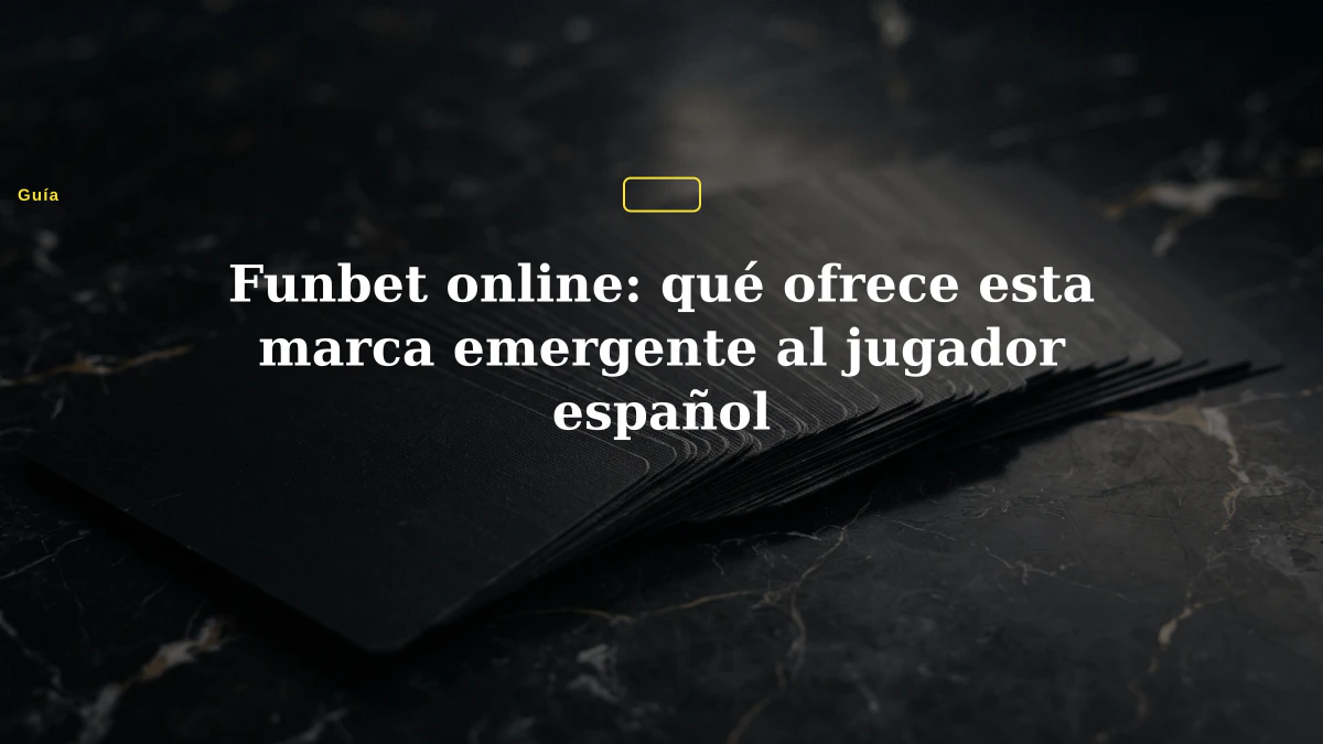 Funbet online: qué ofrece esta marca emergente al jugador español