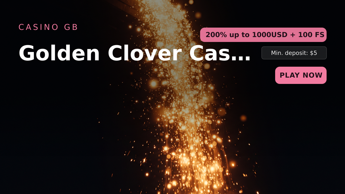 Golden Clover Casino — welcome bonus 200% up to 1000USD + 100 FS