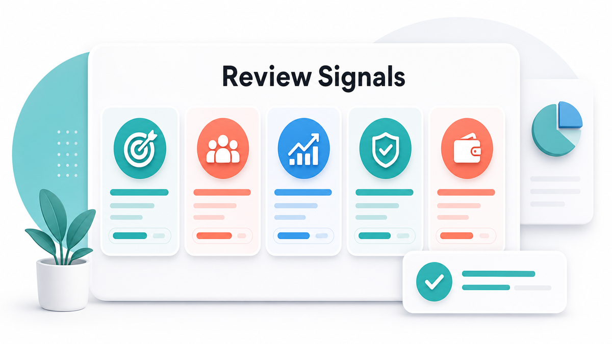 Review signals for affiliate program applications