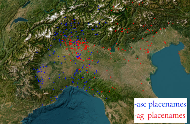 Asco Map Celtic Toponymy diffusion in Cisalpine - Printable Version