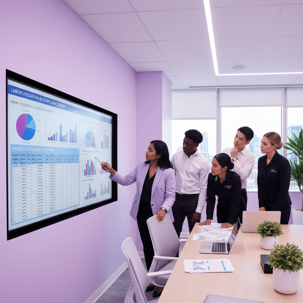 Hotel staff operations data dashboards for payroll and compliance