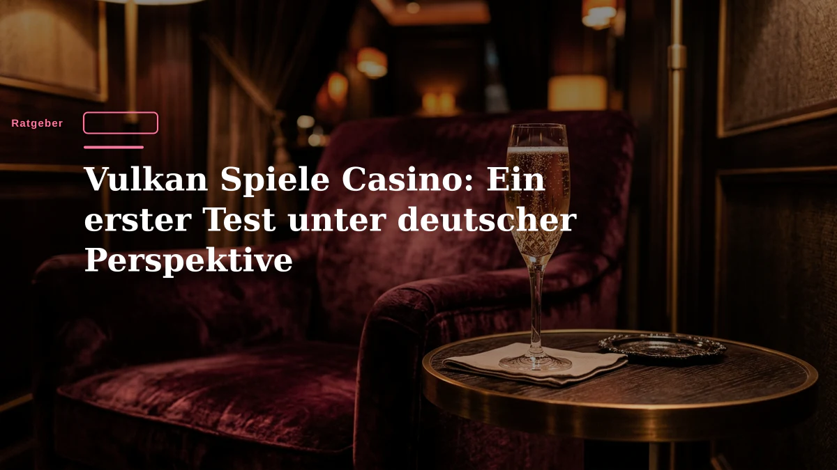 Vulkan Spiele Casino: Ein erster Test unter deutscher Perspektive