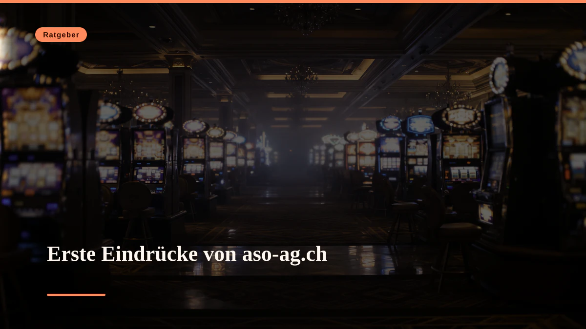 Erste Eindrücke von aso-ag.ch