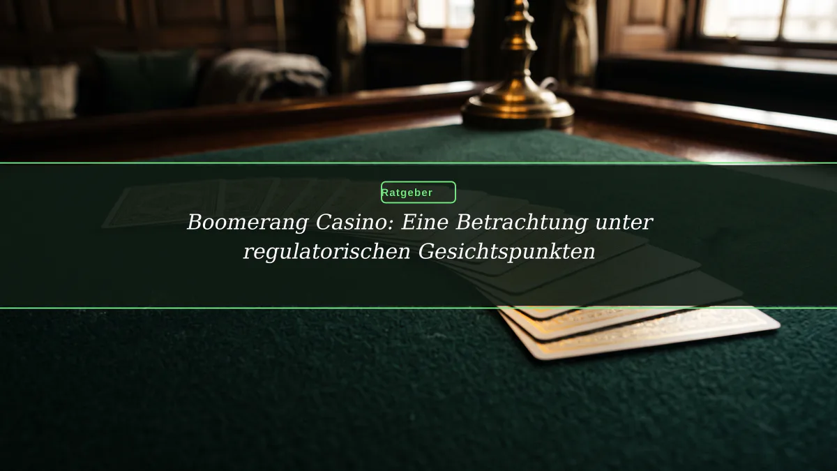 Boomerang Casino: Eine Betrachtung unter regulatorischen Gesichtspunkten