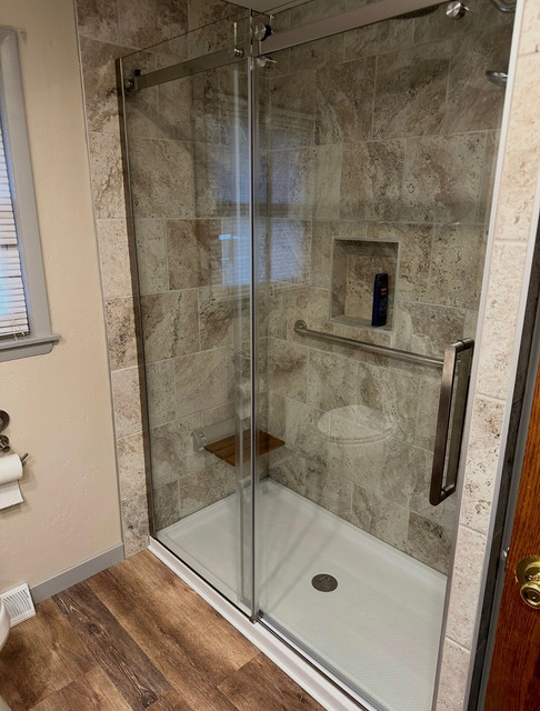 Walk-in shower installation by Accessible Bath Solutions