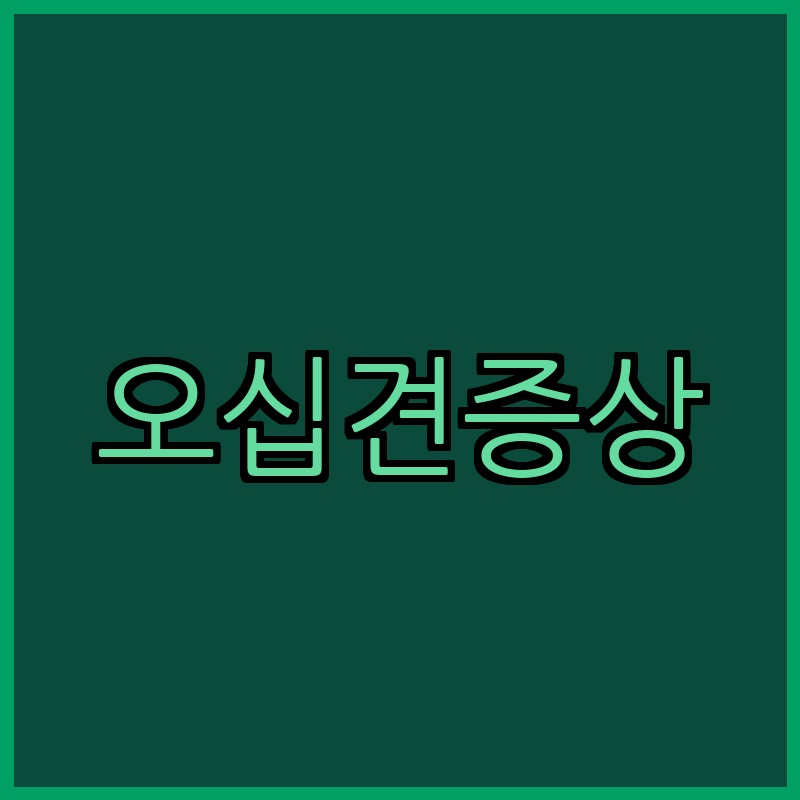 오십견증상