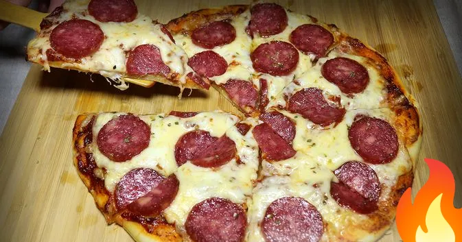 Фото Пицца пепперони в домашних условиях